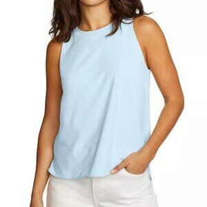 Eddie Bauer Departure Crewneck Tank Womens 2X Pale Blue UPF 50+ Moisture Wicking